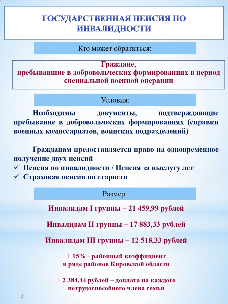 Меры поддержки семей участников СВО